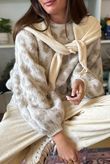 Big Softie Leopard Roo Knit Ecru & Latte